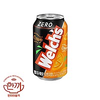 웰치스(제로)오렌지(뚱)355ml캔(농심)