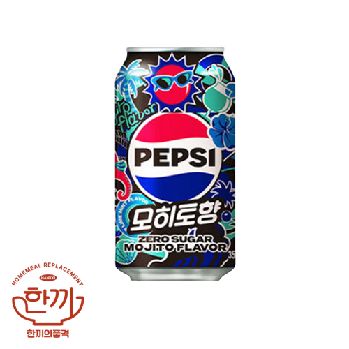 펩시콜라(제로)모히토향355ml캔(롯데칠성)