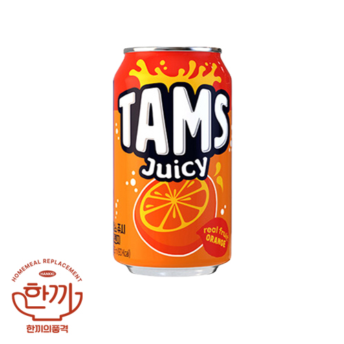 탐스쥬시오렌지(뚱)355ml캔(롯데칠성)